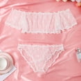 thumbnail image 2 of Conjunto de lencería de diseño semitransparente con patrón de lunares para mujer, Top de corpiño y bragas, ropa Sexy, 2 of 5
