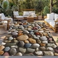 thumbnail image 2 of Colorful Stones Outdoor Rug for Patio/Deck/Porch, Non-Slip Large Area Rug 4 x 6 Ft, Farmhouse Stones Modern Art Indoor Outdoor Rugs Washable Area Rugs, Reversible Camping Rug Carpet Runner, 2 of 8