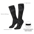 thumbnail image 4 of Vsdgher Abstract Black And White Waves Knee Socks, High Socks Long Stretchy Sock Women Knee High Stocking, Long Socks for Women, 4 of 6