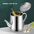 thumbnail image 2 of Aodebiao Stainless Steel Oil Pot Dispenser with Filter for Kitchen Home Use, Oil Bottle for Cooking, Salad Dressing, Vinegar Seasoning Container, Leakproof, Easy to Clean, Durable Kitchenware, 2 of 5