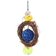 thumbnail image 1 of Parrots Chewing, Biting Chewing Bird Swing Toy, Sepaktakraw Swing Rings Non- Rattan Hoop Animals For Parrots Pets, 1 of 8