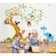 thumbnail image 5 of Árbol de animales felices de dibujos animados con búho mono cebra jirafa pegatinas de pared, habitación de bebé guardería calcomanías de pared extraíbles murales Ormromra MZQ-1060, 5 of 8