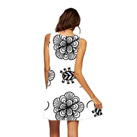 

Maternity Dress Black Dress Fashion Women s Casual Summer Loose Printed Crew Neck Sleeveless Dress Summer Savings Cocktail Dresses for Women Evening Party Formal Dresses for Women Black XL