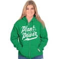 thumbnail image 4 of Plant Power Vegetarian Vegan Workout Zip Up Hoodie Men's Women's Brisco Brands L, 4 of 6