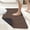 Brown, variant on Ultra thin low pile large bathroom runner mat with quick-dry and non-slip features, machine washable absorbent bath rug for shower outsides and sink areas as home decor supplies