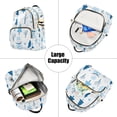 thumbnail image 5 of FORMRS Mini Backpack Purse for Women Travel Daypack Casual Shoulder Bag, Blue Simple Cartoon Snowmen, 5 of 7