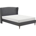 thumbnail image 1 of Finch Elmhurst Solid Wood Wing Bed Frame Queen Size in Gray, 1 of 12