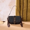 thumbnail image 5 of Wrangler Western Shoulder Bag for Women Vintage Cowgirl Crossbody Purse with Fringe, Black, 5 of 7