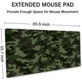 thumbnail image 2 of Extended Gaming Mouse Pad (35.4x15.7 in), Large Non-Slip Rubber Base Mousepad with Stitched Edges, Waterproof Keyboard Mouse Mat Desk Pad for Work, Game, Office, Home - Green Camouflage, 2 of 6