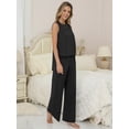thumbnail image 6 of MINTREUS Lounge Sets for Women Knit Loose Tank Top Wide Leg Pants Soft Comfy Pajamas Set 2-Piece Outfits, 6 of 9