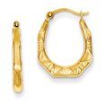 thumbnail image 1 of Boucles d'Oreilles Ovales Creuses 14K TL774, 1 of 2