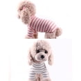 thumbnail image 3 of CICRKHB Dog Clothes Pet Winter Stripe Color Bottoming Dog Costumes Pet Dog Cat Clothes Vest Shirt Pet Supplies Pink, 3 of 5