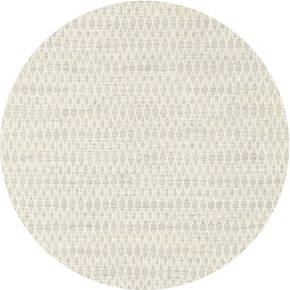 Ahgly Company Indoor Round Contemporary Beige Solid Area Rugs, 8' Round