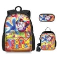 thumbnail image 2 of 3pcs The Amazing Digital Circus Backpack Cute Cartoon School Bag Mochila Anime Pencilbag Set For Kids Birthday Christmas Gift, 2 of 4