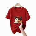 thumbnail image 4 of KPVEVIQ Halloween Shirts for Kid Girls Boys Cute Pumpkin Ghost Graphic T-Shirt Spooky Season Tees Short Sleeve Top Fall Outfit, 4 of 5
