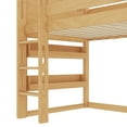 thumbnail image 6 of Bellemave Twin Over Twin Bunk Bed with Slide and Bookshelf, Solid Wood Twin Size Loft Bed with Large Playgame Space, House Bunk Loft Bed Frame Easy Assembly,Natural, 6 of 8