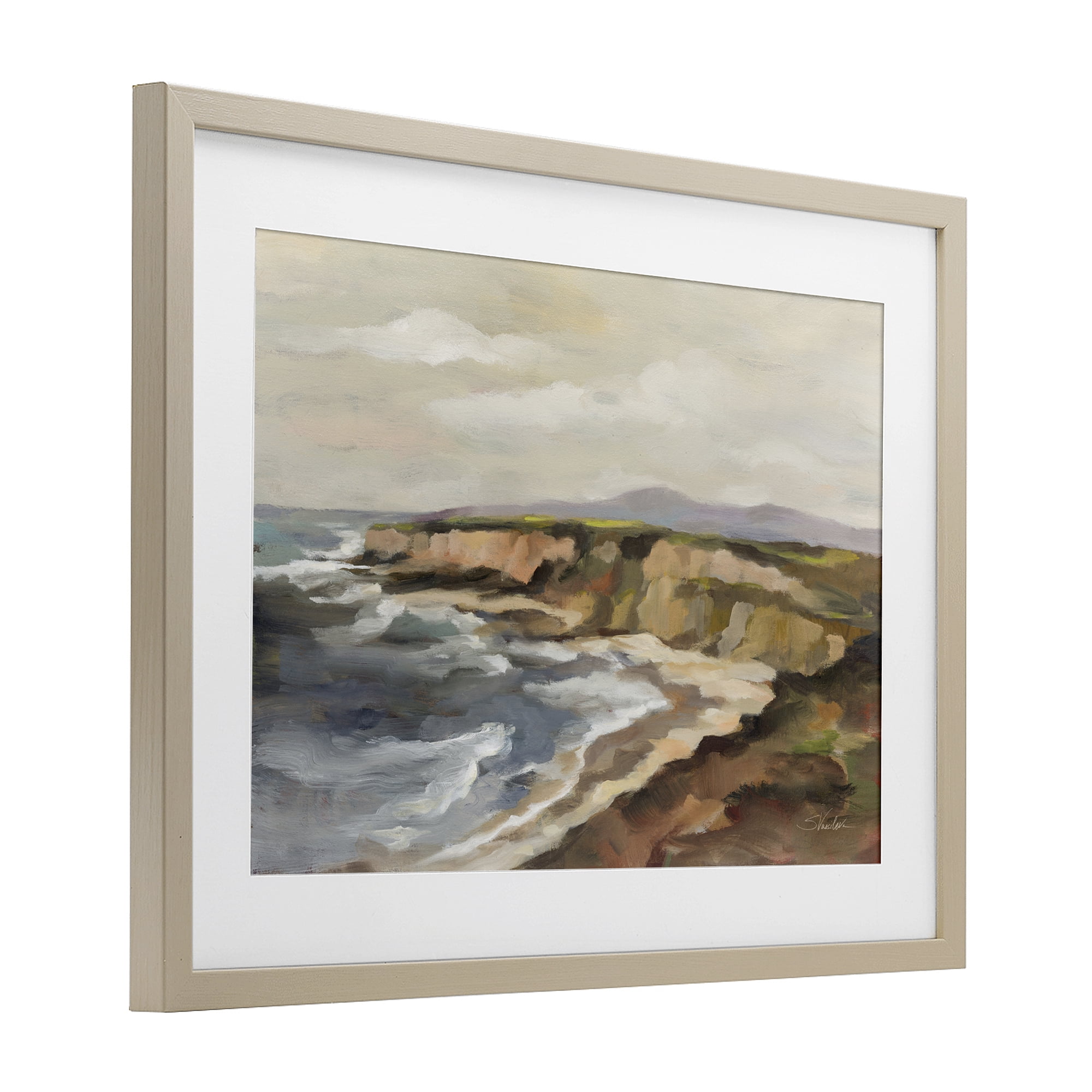 Stupell Industries Rocky Coast Expression Birch Framed Print Under Glass, design by Silvia Vassileva