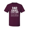 thumbnail image 2 of Wild Bobby,Dad Knows Everything Know It All Funny Men, Father's Day, Tees, Father's Day, Men Graphic Tees, Maroon, Small, 2 of 3