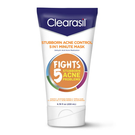 Clearasil Stubborn Acne Control 5in1 One Minute Face Mask, 6.78oz