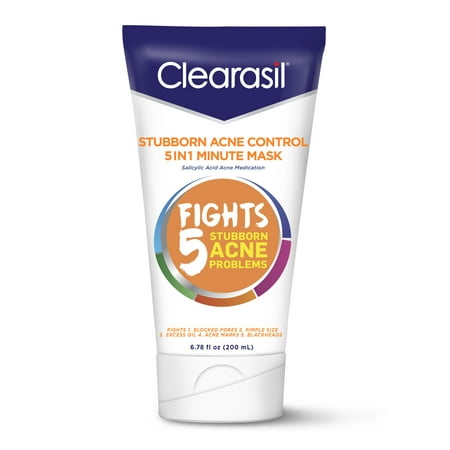 Clearasil Stubborn Acne Control 5in1 One Minute Face Mask, (Best Mask To Get Rid Of Acne Scars)