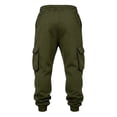 thumbnail image 5 of COSFO Work Men's Cargo Pants Stretch Pockets Sweatpants Solid Drawstring Relaxed Fit Jogger Mens Pants, 5 of 8