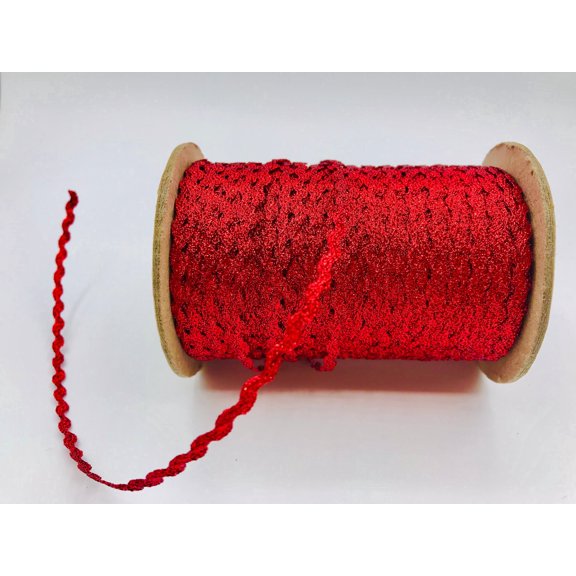 Trimplace Red 3/16" Metallic RIC Rac - 24 Yards