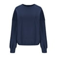 thumbnail image 7 of GigrtiJin Women Fall Winter Sweatshirts Crew Neck Long Sleeve Solid Color Blouse Fashion Loose Comfy Pullover Tops, 7 of 7