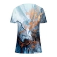 thumbnail image 5 of Raeneomay Plus Size Tops for Women Women's Short Sleeved Daily Casual Printed V-Neck Button Top T-Shirt, 5 of 5