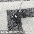 thumbnail image 4 of Exclusivo Mezcla Bathroom Rugs Mat 20x30, Extra Soft Non Slip Absorbent Water Microfiber Bath Rugs, Machine Washable Quick Dry Bath Mats for Bathroom Floor, Shower, Home Decor, Striped Grey, 4 of 8