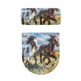 thumbnail image 2 of HELLHERO Stylish Gifts Toilet Bowl Cover Fits All Toilet Shapes Polyester, Stretch, Adjustable U-Shaped (Horse), 2 of 7