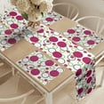 thumbnail image 2 of Ambesonne Pink and Green Table Runner & Placemats, Circles Spots, Placemat 4 pcs + Runner 12"x72", Dark Pink Green Black, 2 of 2