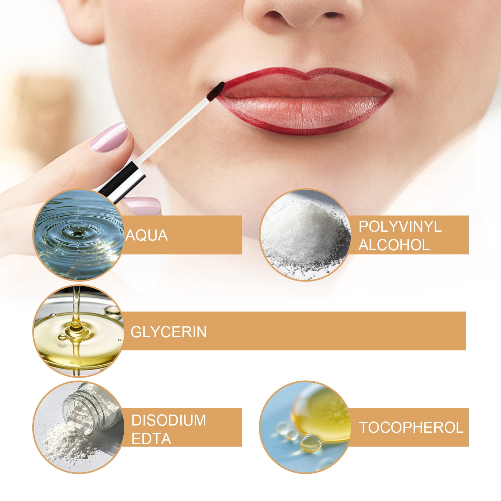 Alvantor Lip Liner, Long Lasting Waterproof Peel Off Lip Stain, Highly Pigmented Color and Transfer Proof Matte Finish, Light Brown 0.17fl.oz