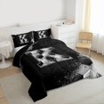 thumbnail image 3 of Castle Fairy Personalized Initial K Bedding Comforter Set 2pcs for Teens,Abstract Gradient Splash Twin Comforter Sets Microfiber,Geometric Hexagon Breathable Bedding Set,Luxury Bedroom Decor, 3 of 8