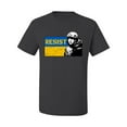 thumbnail image 2 of Support Ukrainian Flag Zelensky RESIST Men's Graphic T-Shirt, Charcoal, 3X-Large, 2 of 4