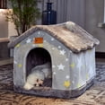 thumbnail image 3 of Modern Foldable Pet Bed, Enclosed Cat Dog House with Washable Cushion, Stylish Kennel for Living Room & Outdoor, 3 of 10