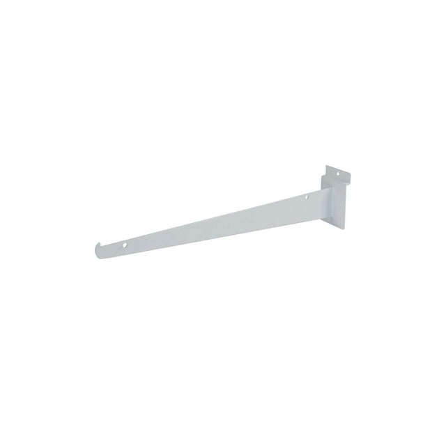 SSWBasics 14" White Shelf Bracket & Support for Slatwall - Pack of 5 - 14 Inch Slat Wall Accessory Shelf Bracket - Ideal for Slatwall Shelves and Slatwall Shelf Support - Perfect for Retail, Boutique,
