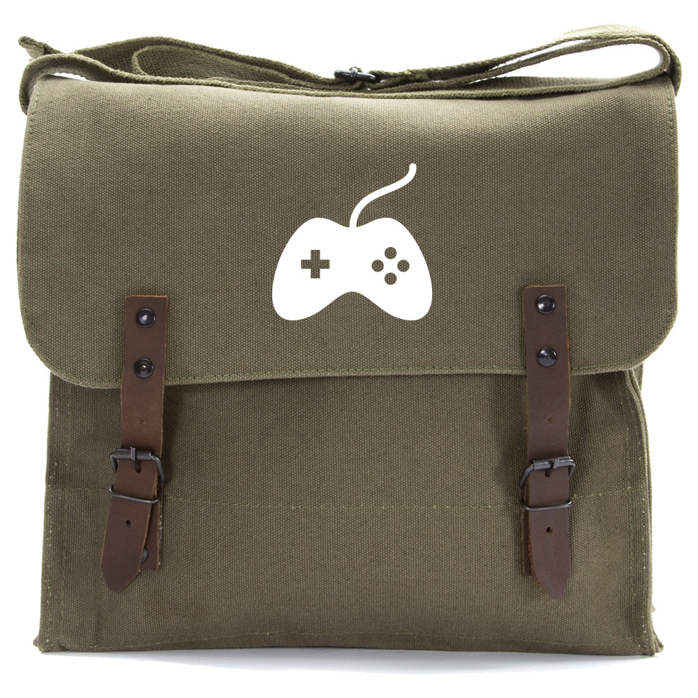 Xbox One Controller Heavyweight Canvas Medic Shoulder Bag in Olive
