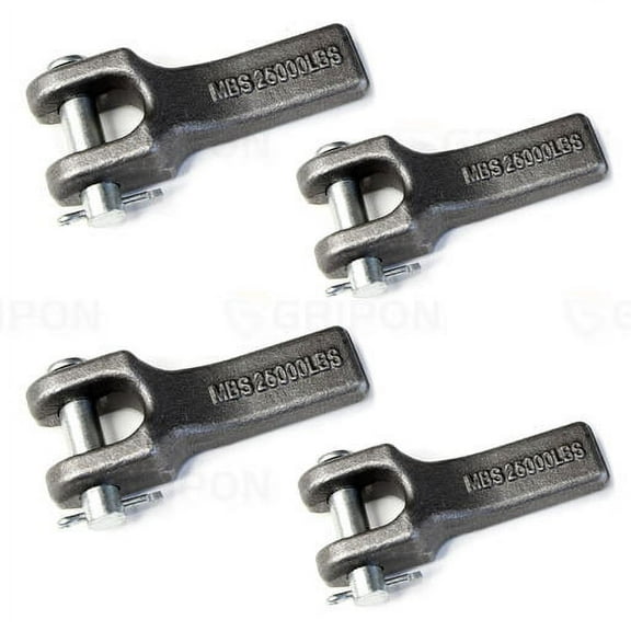GRIPON (Pack of 4) 3/8 inch Weld-On Safety Chain Retainer for Truck Trailer Hitch
