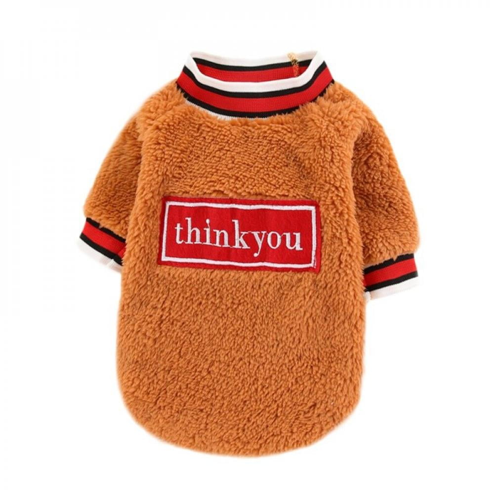 Deepwonder Warm Fleece Pet Dog Clothes Cute Pet Coat Puppy Dog Shirt