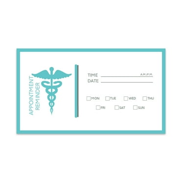 Koyal Wholesale Healthcare Appointment Business Cards for Medical Office, Set of 100