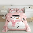 thumbnail image 2 of Homewish Kids Children Teens Cartoon Snowman Snowflake Full Size Comforter Sets 3-Piece,Merry Christmas Bedding Comforter Set,Happy Xmas Lightweight Bedding Sets,Ultra Soft Home Decor,Reversible, 2 of 8