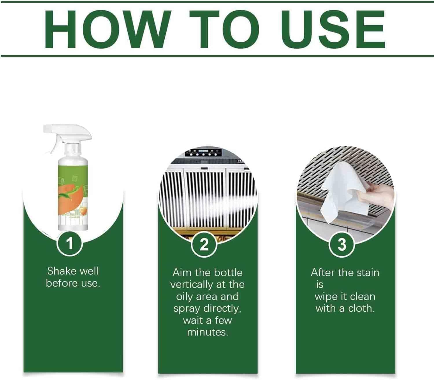 Natural Enzyme Cleaner, a multi-purpose cleaner and kitchen appliance cleaner, suitable for refrigerators, ovens, stovetops, and range hoods, easily cleans household items.
