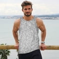 thumbnail image 6 of Pofeuu Silver Mosaic Print Men's Workout Tank Tops Sleeveless Muscle Gym Shirt Quick Dry-3X-Large, 6 of 7