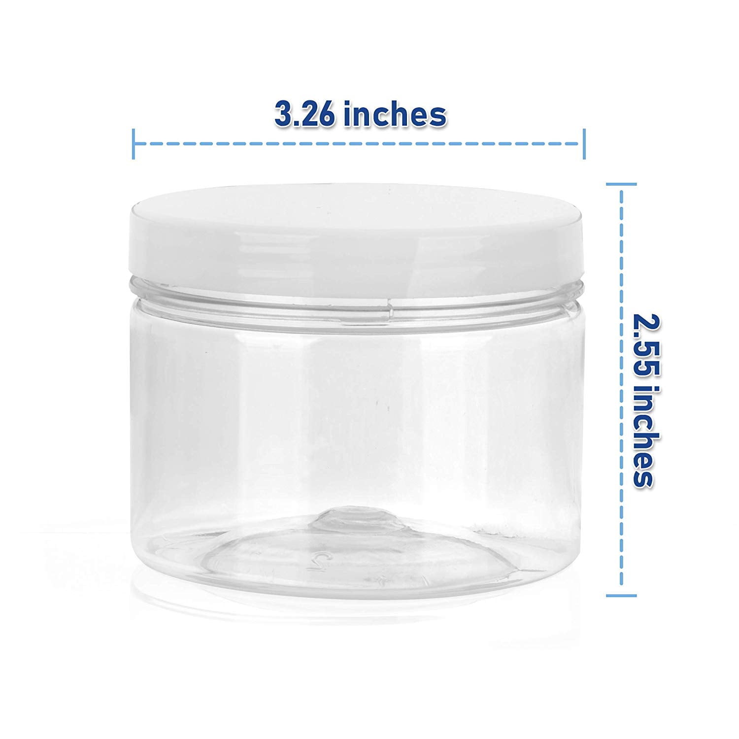 Slime Containers with Water-tight Lids (8 oz, 12 Pack) - Clear Plastic Food  Storage Jars with Individual Labels- Great for your slime kit - BPA Free 