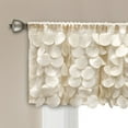 thumbnail image 2 of Lush Decor Gigi 14" x 70" Solid Ivory 1.5" Rod Pocket Single Valance, 2 of 2