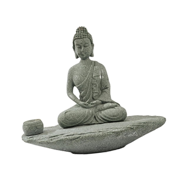 Quemador de incienso de Buda, varitas de incienso, decoración del hogar, adorno de mesa, estatuas de Buda para centro de mesa, Yoga, oficina, gabinete manos juntas Soledad Quemador de Inciensos