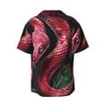 thumbnail image 5 of KLL Red Viper Jungle Intensity Print Men's Shirt Short Sleeve Button Down Summer Cuba Beach Shirts- Small, 5 of 5