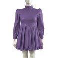 thumbnail image 5 of Plus Size Puff Short Sleeve Sweet Dress Sissy High Waist Swing Pleatd Mini Dress Halloween Party Cosplay Maid Dress with Ruffles, 5 of 5