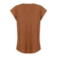 thumbnail image 4 of Qwertyu Tank Top for Women Solid Color V Neck Sleeveless Causal Sexy Shirts Hawaiian Beach Holiday Sports Workout Running Tees Summer Basic Tops Coffee 2XL, 4 of 5