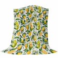 thumbnail image 6 of Summer Lemon Blanket Soft Cozy Warm Throw Blanket for Couch, Plush Fuzzy Flannel Fleece Blankets for Sofa, Pastoral Rustic Tropical Fruit Botanical Bed Blankets Lightweight Gifts for Women, 30"x40", 6 of 9